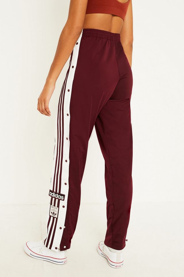 adidas Originals Adibreak 3-Stripe Maroon Taping Popper Track Pants #4