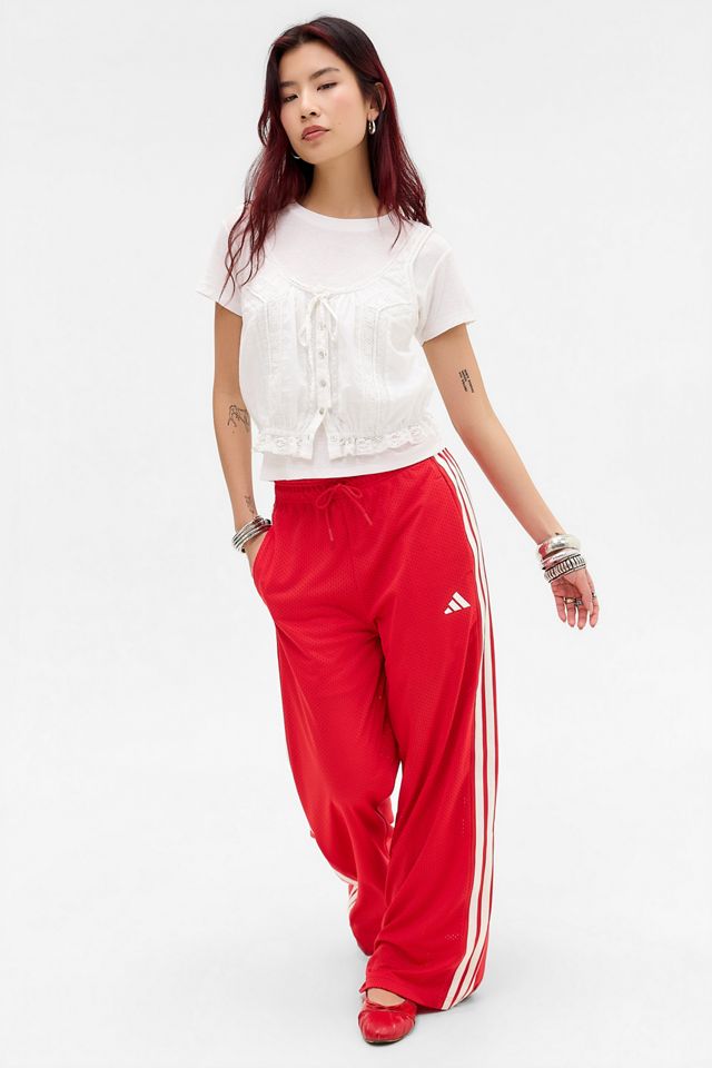 Pantaloni da Ginnastica Adidas Rossi 3-Strisce #1