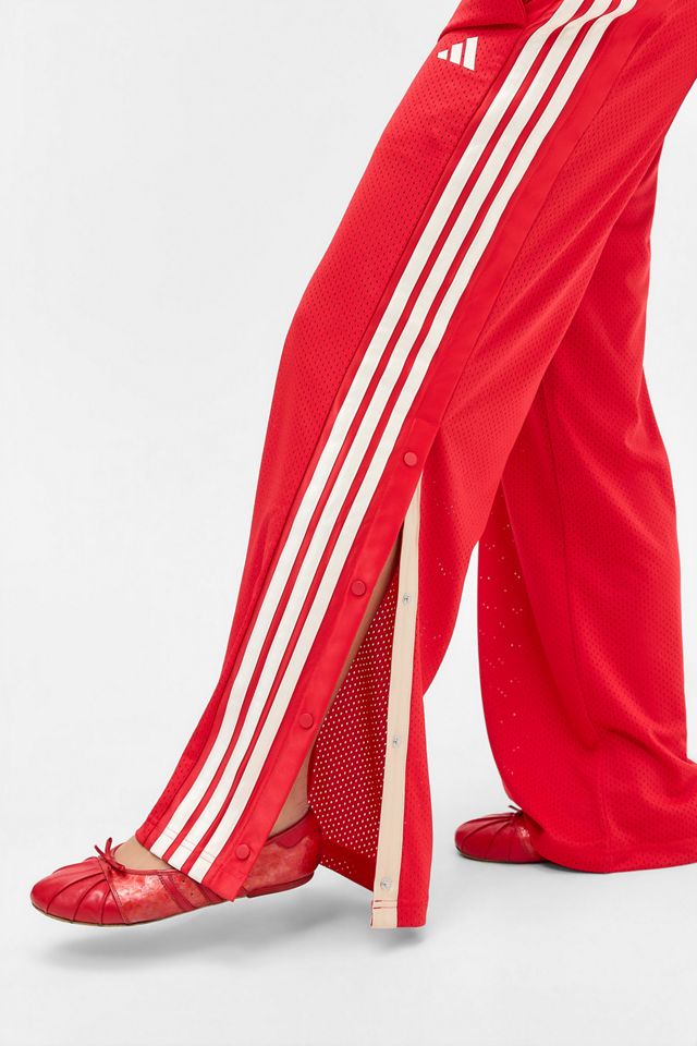 Pantaloni da Ginnastica Adidas Rossi 3-Strisce #4