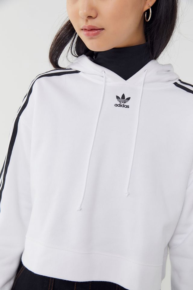 adidas Originals Adicolor 3-Stripes Cropped Hoodie Sweatshirt #1