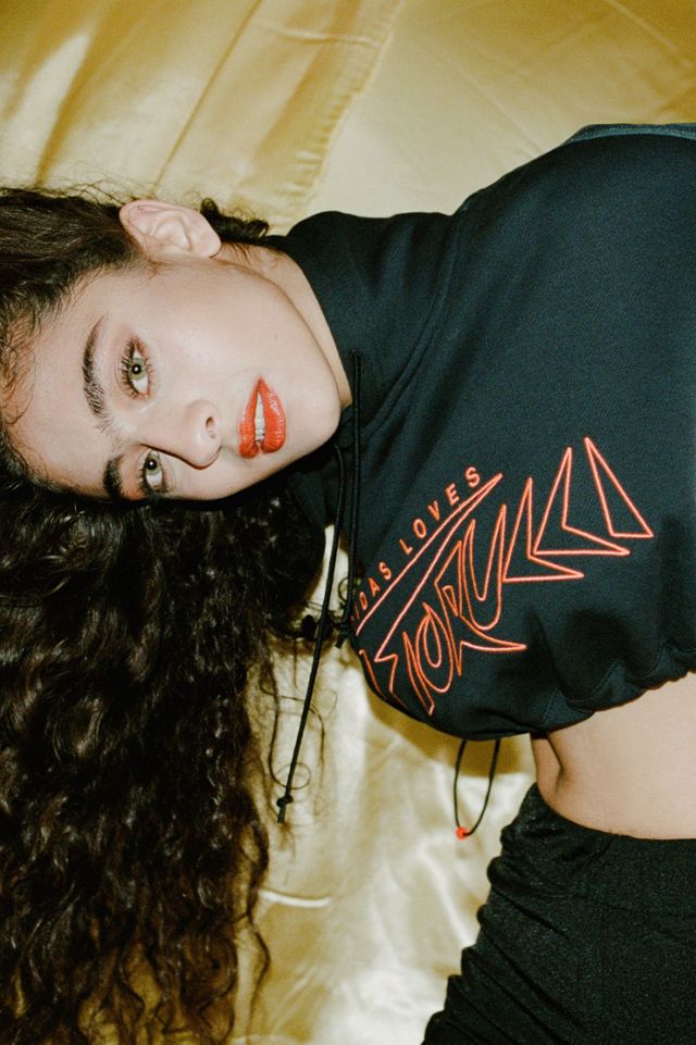 adidas Originals By Fiorucci Crop Hoodie Urban Outfitters UK