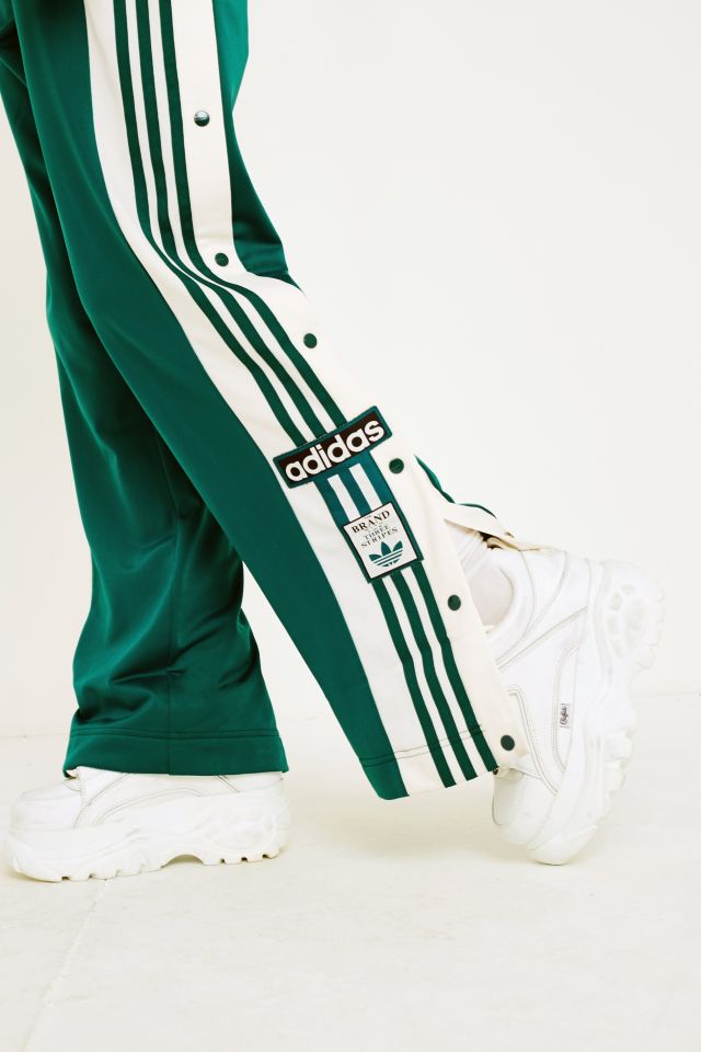 Adidas popper pants on sale green