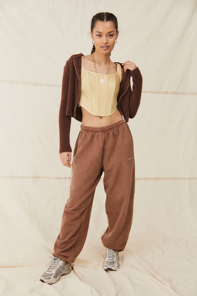 adidas Hazy Beige Satin Corset Top #1