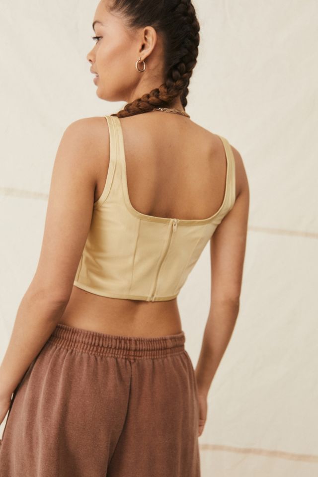 adidas Hazy Beige Satin Corset Top #3