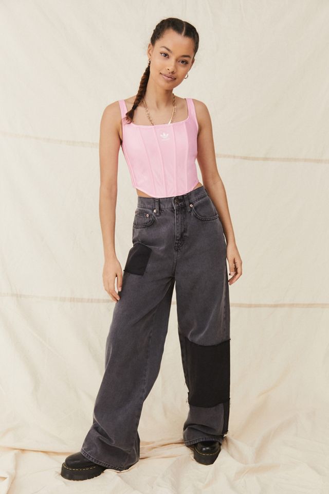 adidas Light Pink Satin Corset Top #2