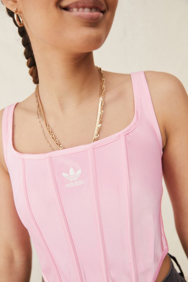 adidas Light Pink Satin Corset Top #3