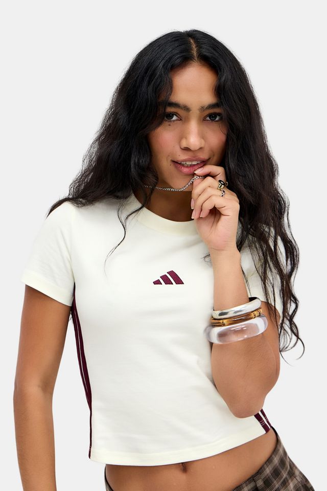 adidas Originals Elfenbein 3-Streifen Baby-T-Shirt #1