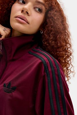 adidas Originals Burgunderrote Firebird Trainingsjacke