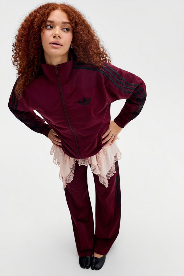adidas Originals Burgunderrote Firebird Trainingsjacke #1
