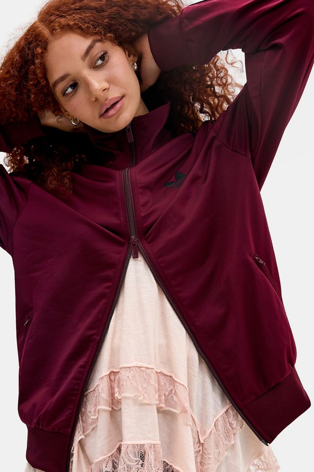 adidas Originals Burgunderrote Firebird Trainingsjacke #2