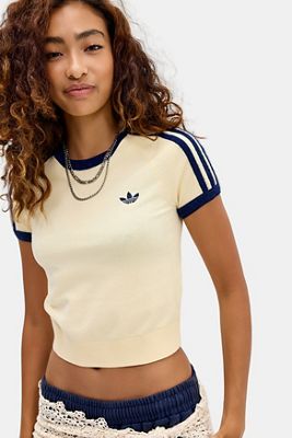 T-shirt bébé écru à manches courtes adidas Originals