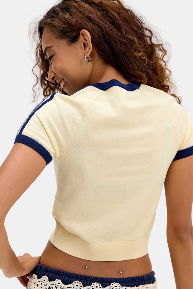 adidas Originals Ecru Kurzarm Baby-T-Shirt #2