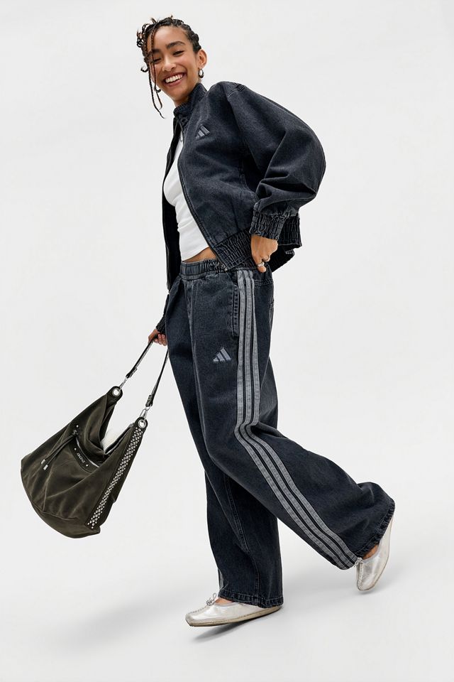 Pantalones de Chándal de 3 Rayas con Lavado de Mezclilla Oscura adidas Originals #1