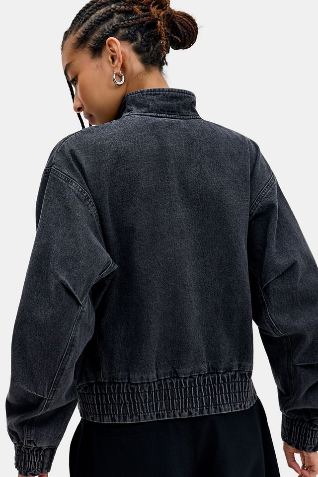 Chaqueta de Mezclilla Negra Lavada con 3 Rayas adidas Originals #3