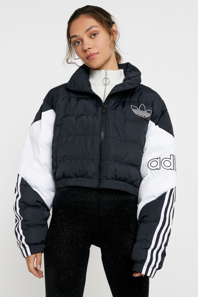 Cropped adidas puffer jacket on sale