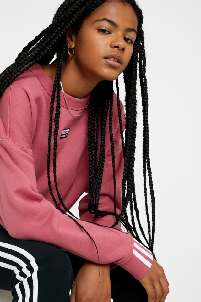 Adidas vocal clearance cropped hoodie pink