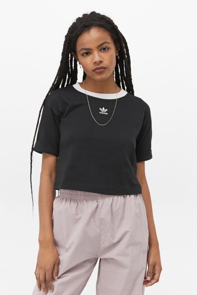 Cropped cheap adidas tshirt