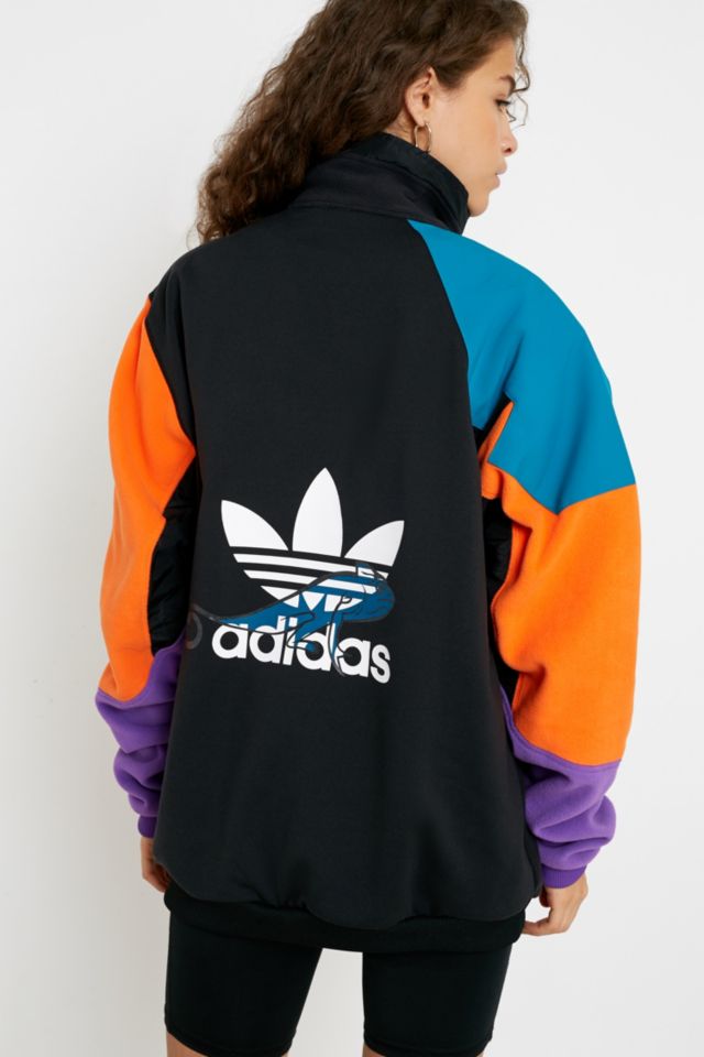 Adidas originals pt3 fleece best sale half zip jacket in black