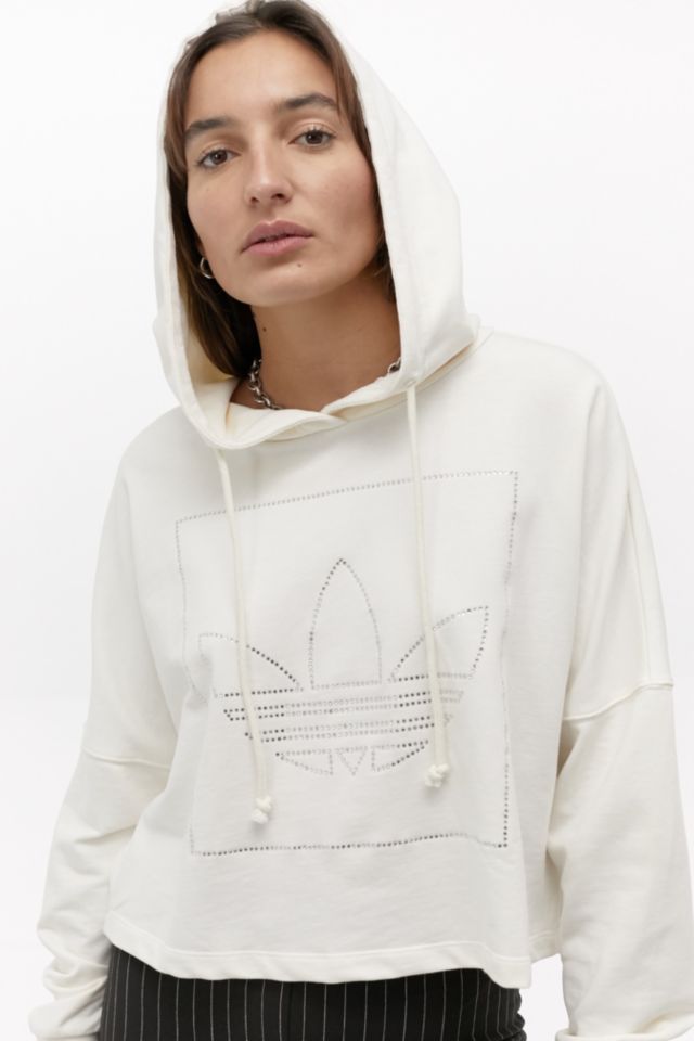 adidas Originals Diamante Logo Cropped Hoodie