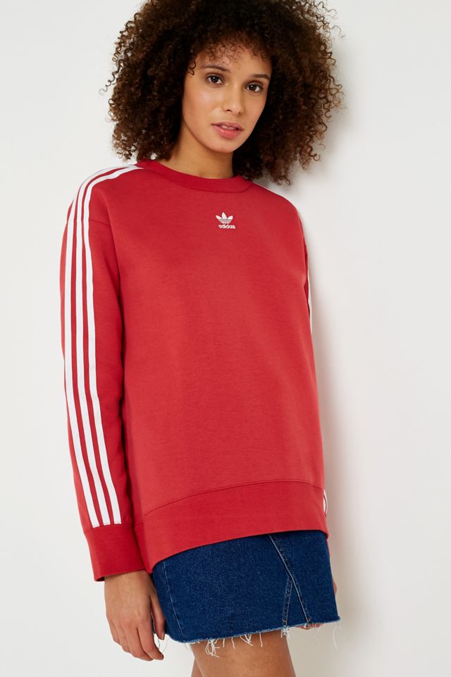 adidas Originals Red 3-Stripe Sweatshirt #2