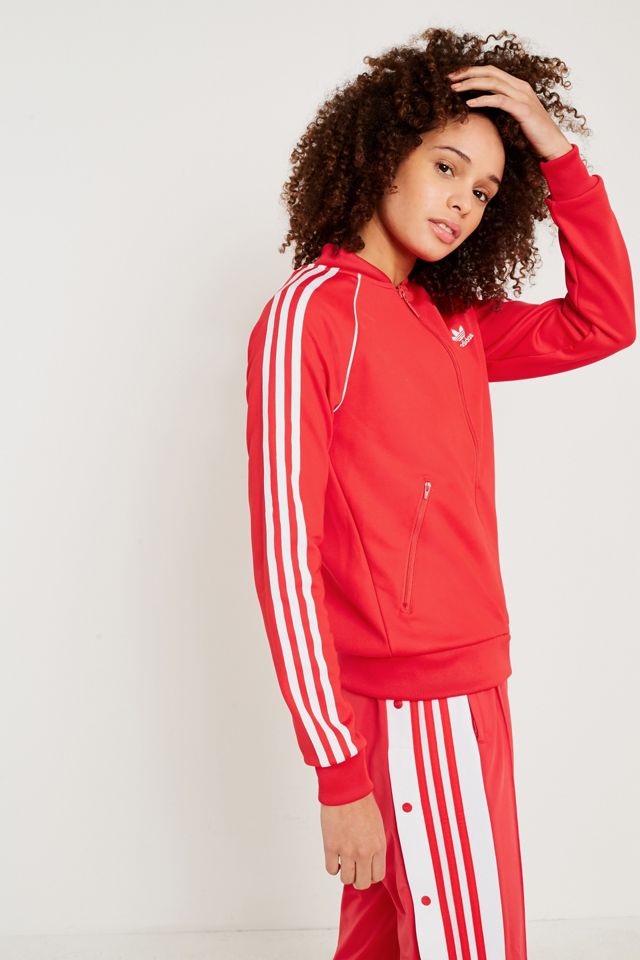 adidas Originals Red 3-Stripe Track Top #2