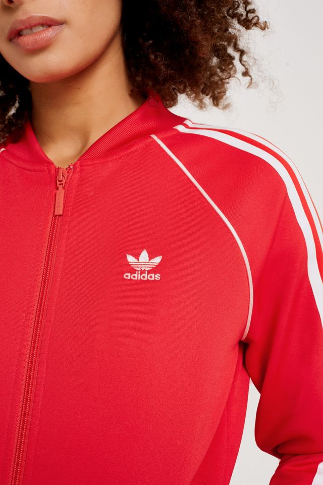 adidas Originals Red 3-Stripe Track Top #4