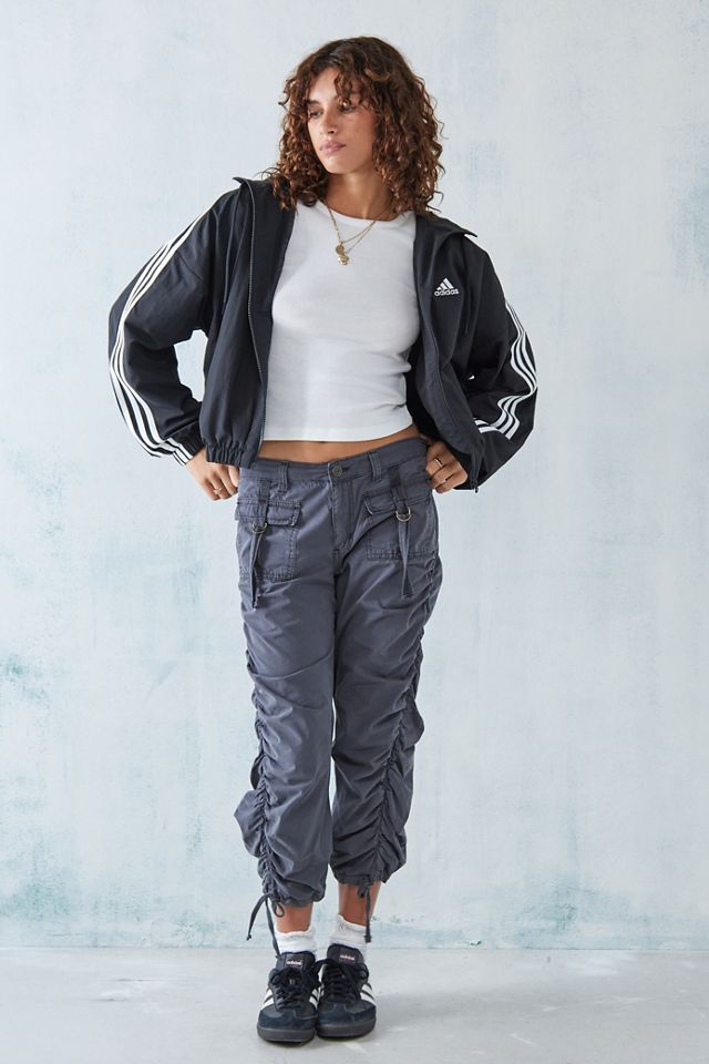 adidas top a 3 righe con cappuccio con cappuccio intrecciato con zip #2