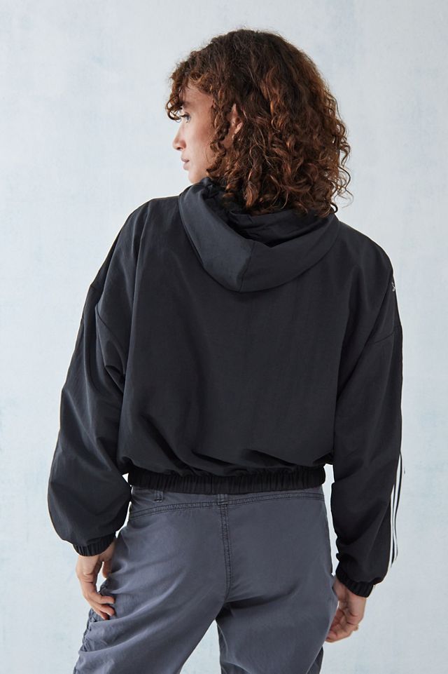 adidas top a 3 righe con cappuccio con cappuccio intrecciato con zip #3