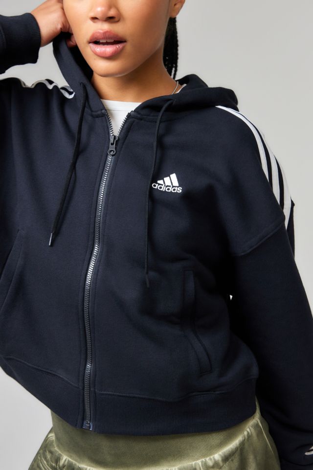 adidas 3 Stripes Zip Up Hoodie