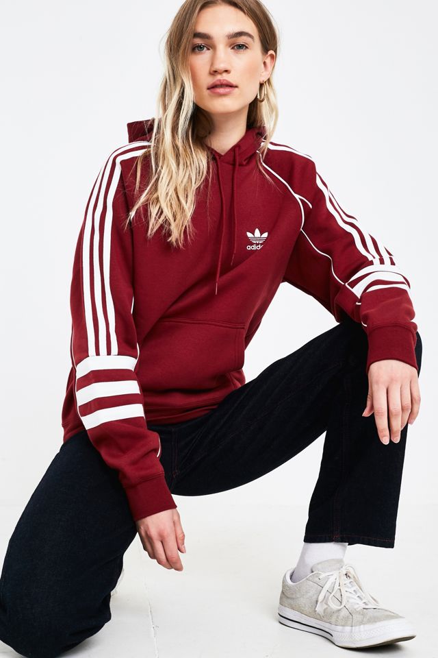 adidas Originals Authentic Maroon Hoodie Urban Outfitters UK