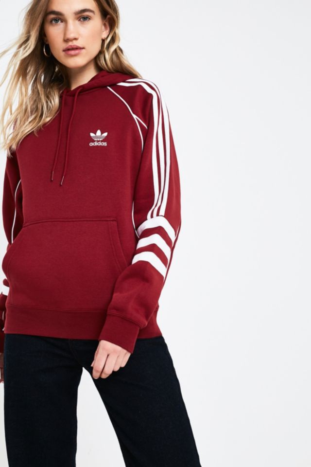 adidas Originals Authentic Maroon Hoodie Urban Outfitters UK