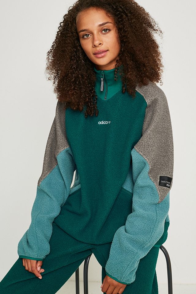 Adidas Originals Polar Fleece Jacket In Green