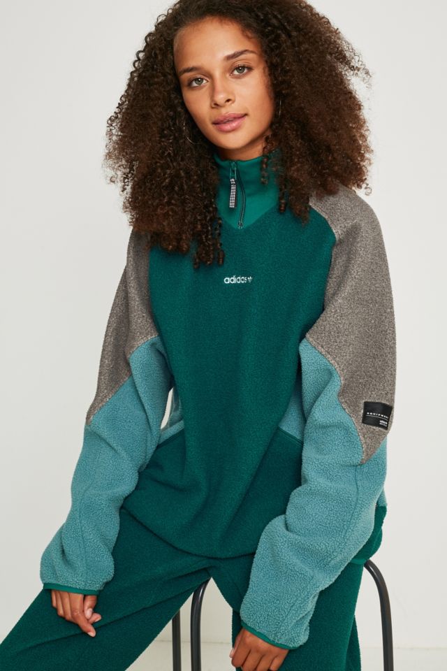 adidas Originals Green Polar Fleece Jacket | Urban Outfitters