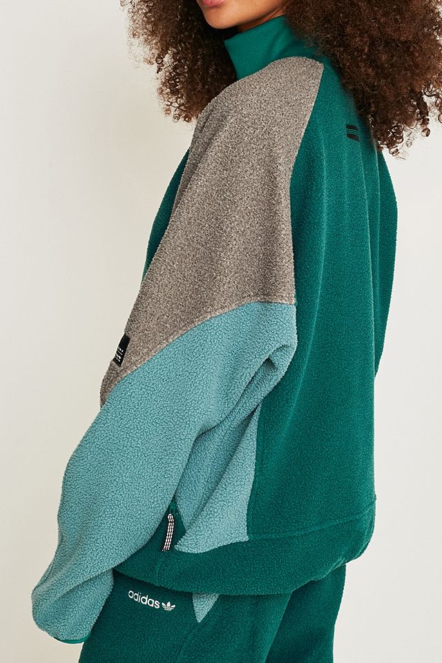adidas Originals Green Fleece Jacket | Urban Outfitters UK