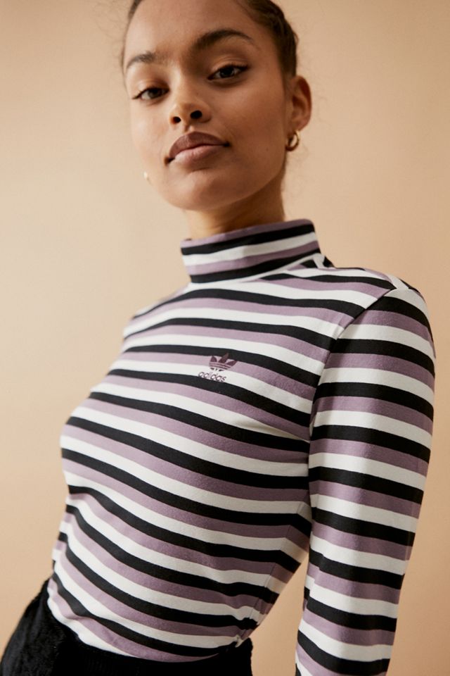 adidas Originals – Gestreiftes Longsleeve in Weiß #1