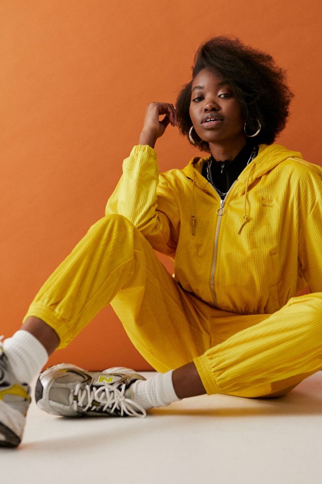 adidas Originals Yellow Corduroy Zip Through Hoodie