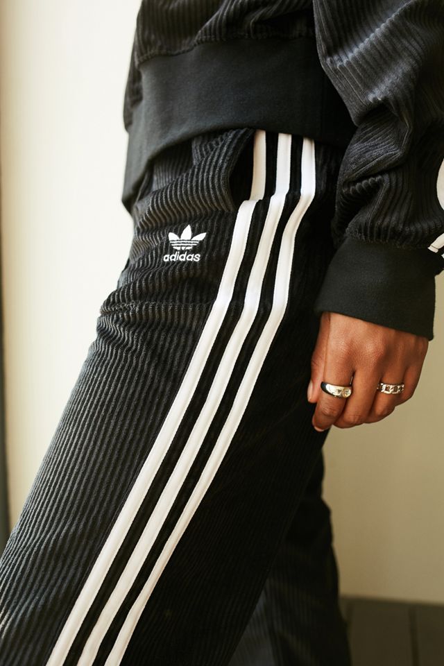adidas Ribbed Corduroy Velour Flare Trousers #3