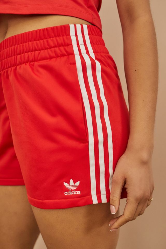 Red best sale shorts adidas