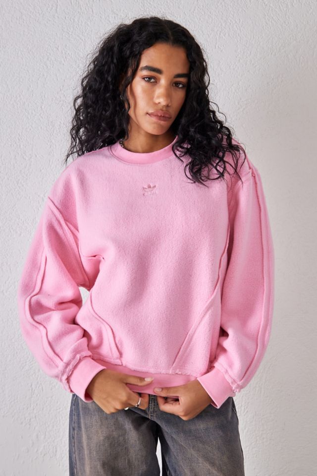 Pink on sale adidas sweatshirt