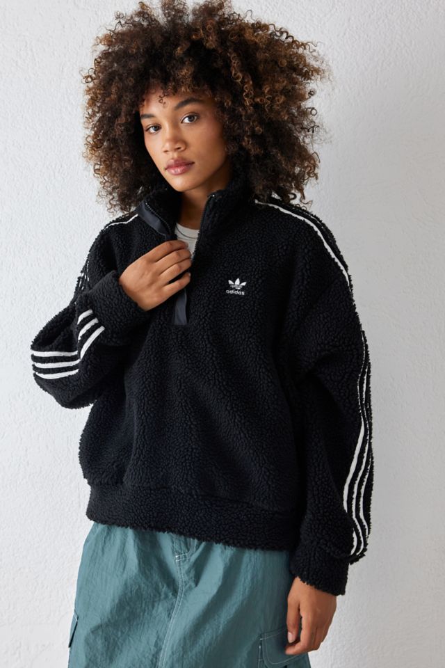 Adidas half zip hoodie women's best sale