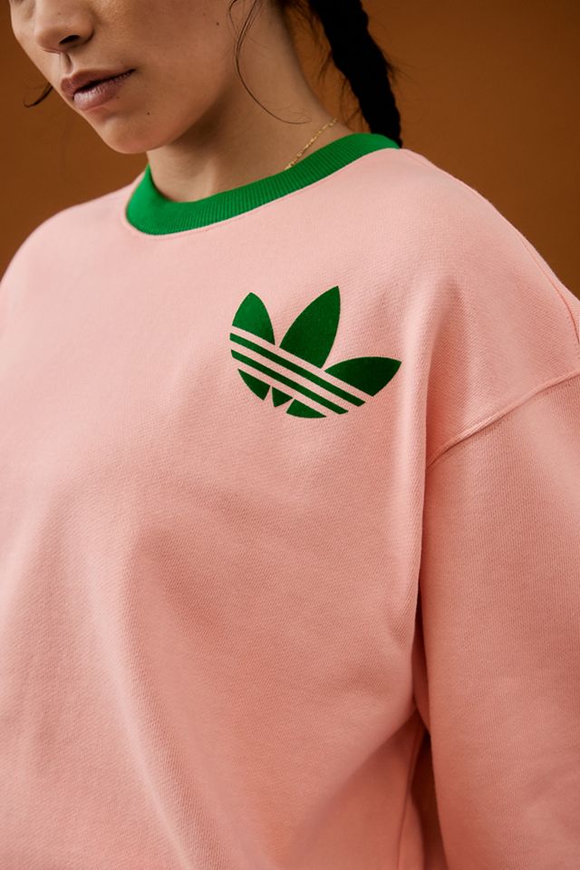 adidas House Of Originals Pink & Green Oversized Sweatshirt  #1
