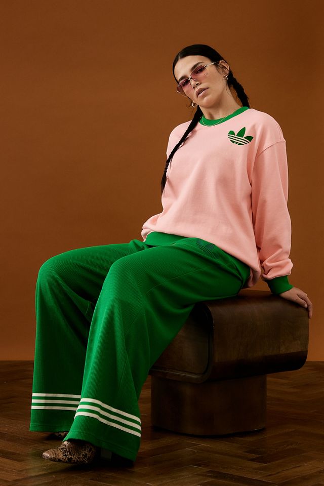 adidas House Of Originals Pink & Green Oversized Sweatshirt  #2