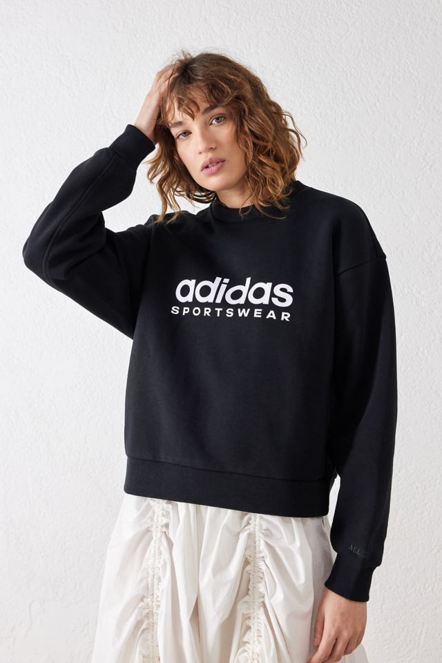 Adidas originals linear fleece crew online sweatshir