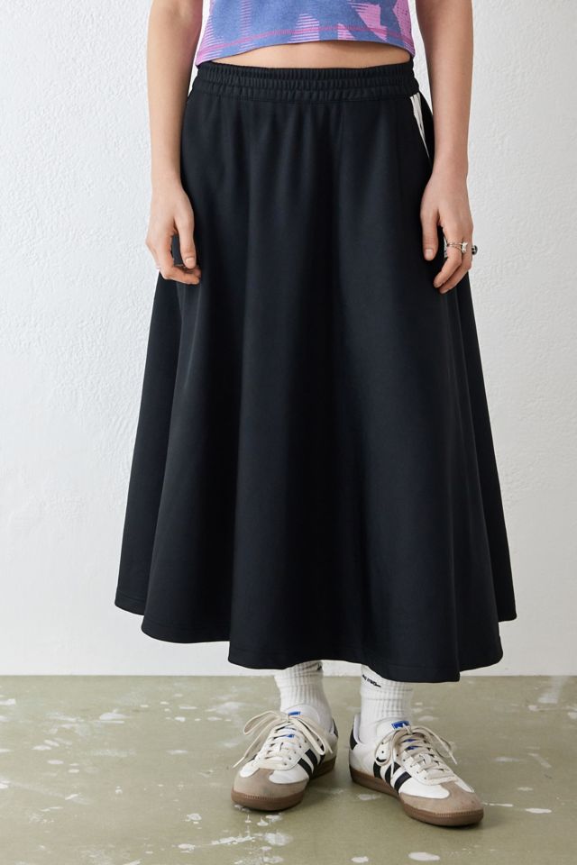 adidas Black 3-Stripe Midi Skirt | Urban Outfitters UK