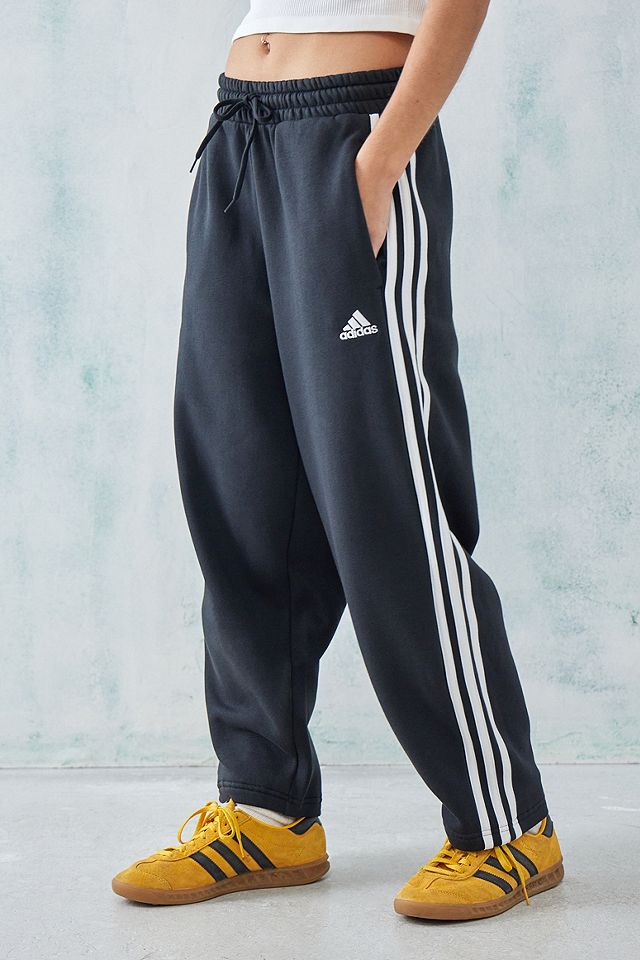 adidas Black 3-Stripes Joggers | Urban Outfitters UK