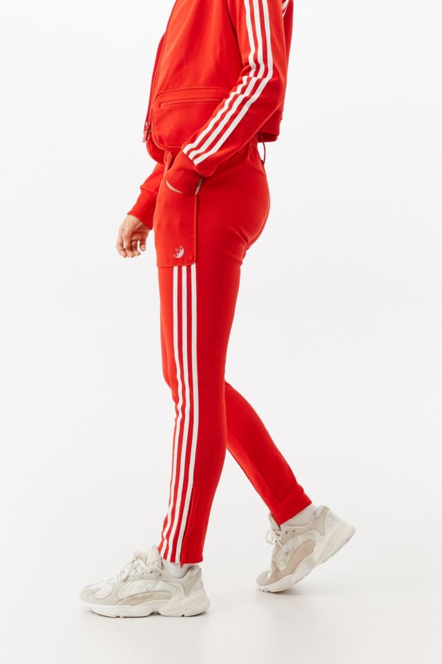 adidas Originals High Waisted Junior Track Pants Glow Pink Peach / White  ED7876 