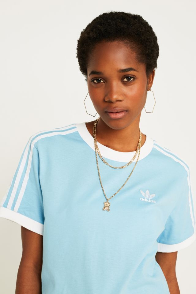 Camiseta adidas discount 3 rayas azul