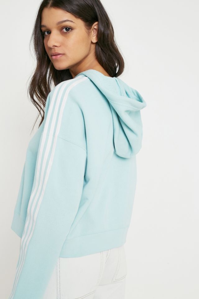 Adidas mint green crop hoodie hotsell