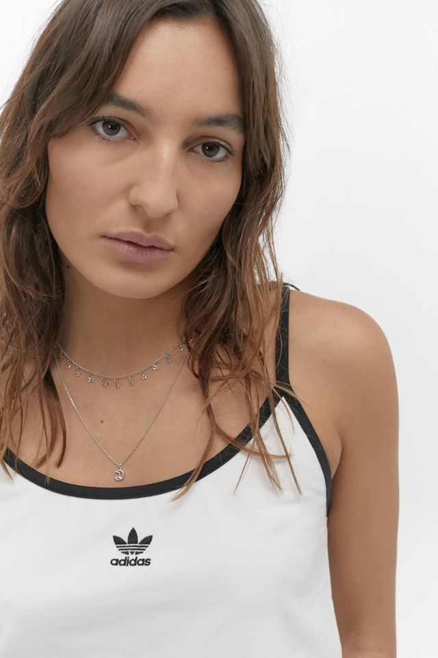 adidas Originals White Cropped Vest #1