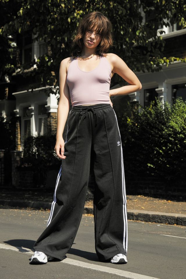 Adidas wide store leg track pants